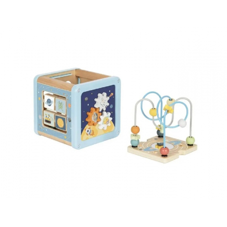 Ξύλινος κύβος δραστηριοτήτων TOOKY TOY Play Cube Space