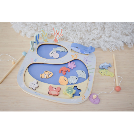 Ξύλινο μαγνητικό ψάρεμα TOOKY TOY Fishing Game