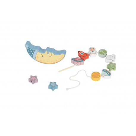 Ξύλινο σετ ισορροπίας και κορδονιών TOOKY TOY 2in1 Space Balance