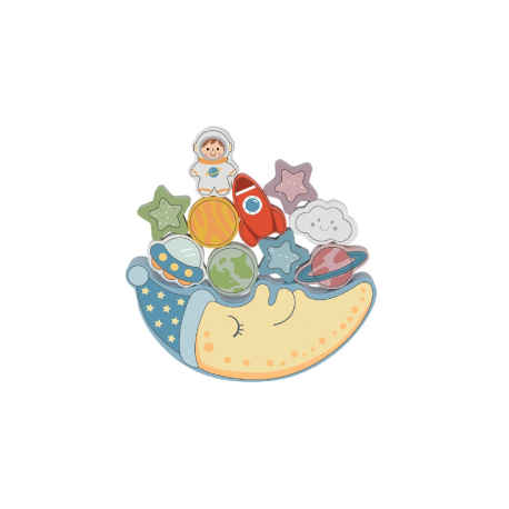Ξύλινο σετ ισορροπίας και κορδονιών TOOKY TOY 2in1 Space Balance