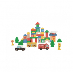 Ξύλινα τουβλάκια TOOKY TOY City Block 50 τεμάχια