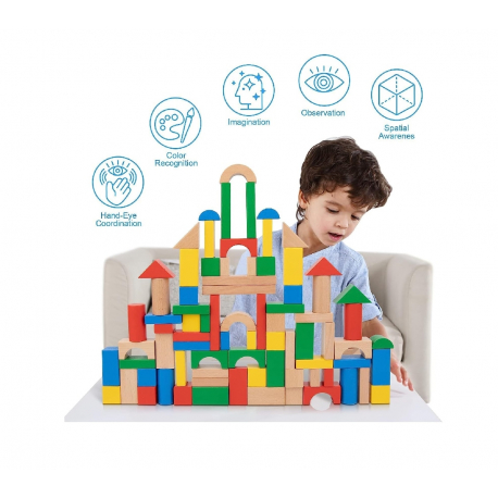 Ξύλινα τουβλάκια TOOKY TOY 100pcs Block