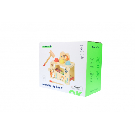 Ξύλινες μπάλες με σφυράκι και ξυλόφωνο TOOKY TOY Pound &amp; Tap Bench