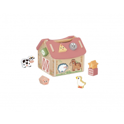 Ξύλινο σπιτάκι με σχήματα TOOKY TOY Shape Sorter Barn