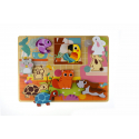Ξύλινο παζλ σφηνωμάτων με κατοικίδια TOOKY TOY Chunky Puzzle Pet