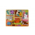 Ξύλινο παζλ σφηνωμάτων με κατοικίδια TOOKY TOY Chunky Puzzle Pet