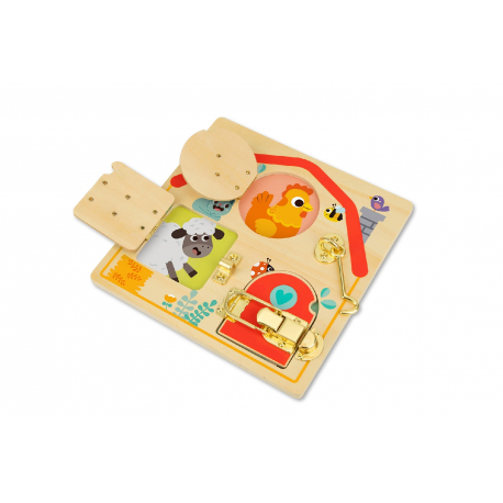 Ξύλινο ταμπλό δραστηριοτήτων με κλειδαριές TOOKY TOY