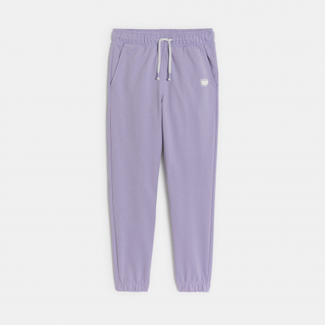 Okaidi Παντελόνι φόρμας από χνουδωτό ύφασμα,μονόχρωμο, βιολετί για κορίτσια