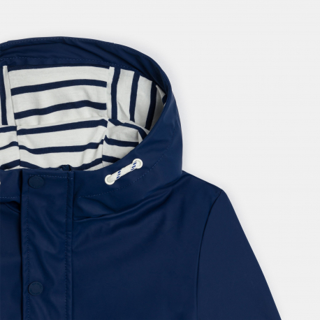 Okaidi Αδιάβροχο με κουκούλα σε ναυτικό μπλε για αγόρια