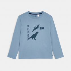 Okaidi Μπλούζα μακρυμάνικη με μοτίφ δεινόσαυρο για αγόρια