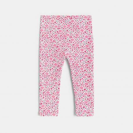 Obaibi Legging rose motif fleuri bebe fille
