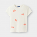 Okaidi T-shirt imprime cerise blanc fille