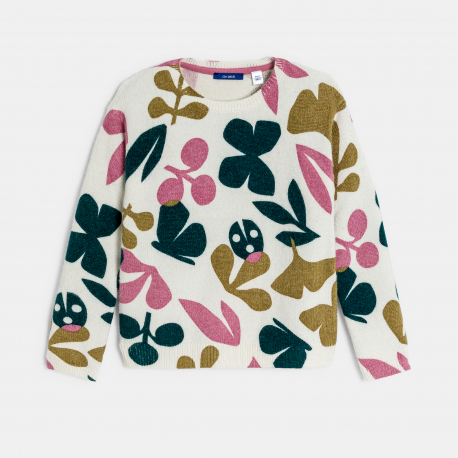 Okaidi Πουλόβερ με τυπωμένα σχέδια φλοράλ για κορίτσια