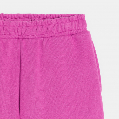 Okaidi Παντελόνι φόρμας από χνουδωτό ύφασμα σε φαρδιά γραμμή ροζ για κορίτσια