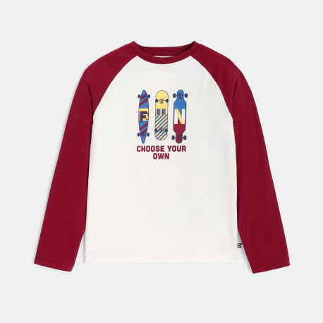 Okaidi Μπλούζα μακρυμάνικη με σχέδιο skateboard για αγόρια