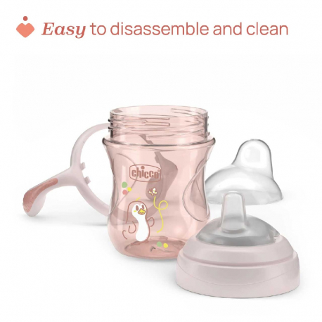 Κύπελλο Chicco Transition 4m+ Natural Ροζ