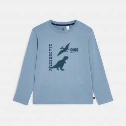 Okaidi Μπλούζα μακρυμάνικη με μοτίφ δεινόσαυρο για αγόρια