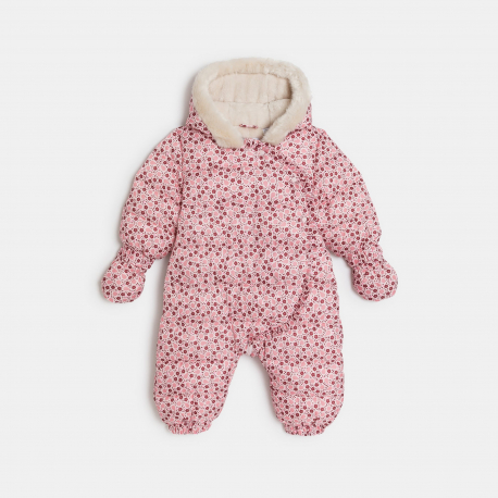 Obaibi Φόρμα ολόσωμη με επένδυση γούνα με σχέδιο φρούτα για μωρά κοριτσάκια