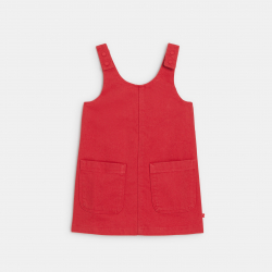 Obaibi Φόρεμα σαλοπέτα από τζιν κόκκινο για μωρά κοριτσάκια