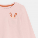 Obaibi Μπλούζα μακρυμάνικη λαγουδάκι, ροζ για μωρά κοριτσάκια