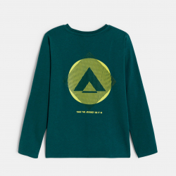 Okaidi Μπλούζα πράσινη με μοτίφ για αγόρια