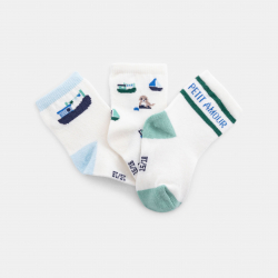 Obaibi Lot de chaussettes blanches bebe garcon