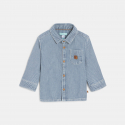 Obaibi Πουκάμισο μπουφάν ριγέ μπλε για μωρά αγοράκια