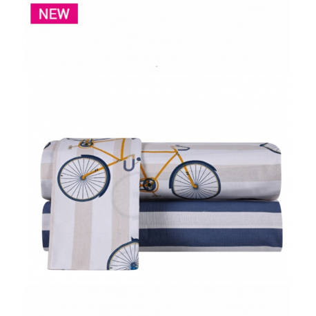 Σετ σεντόνια ημίδιπλα Kentia Biker 190x270 cm