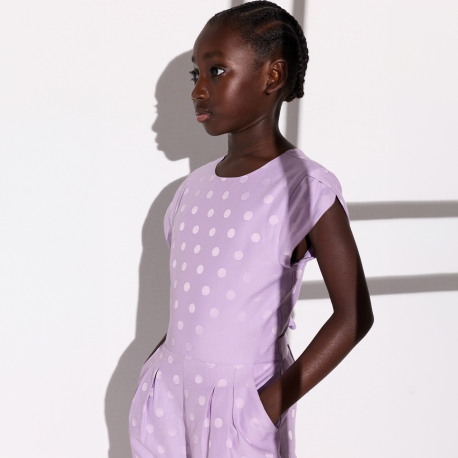Okaidi Combinaison a pois violette Fille