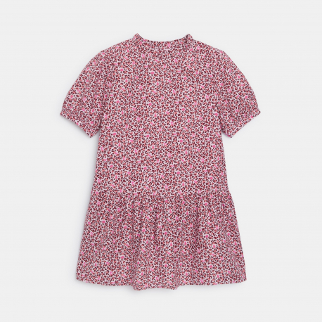 Okaidi Φόρεμα με τύπωμα λεοπάρ ροζ για κορίτσια