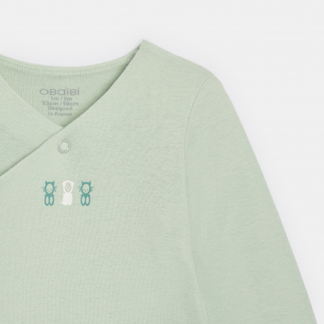 Obaibi Body croise evolutif vert bebe mixte (lot de 2)