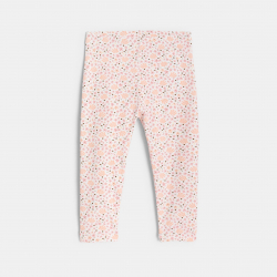 Obaibi Legging orange imprime fleuri bebe fille