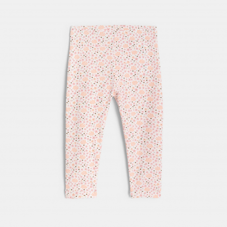 Obaibi Legging orange imprime fleuri bebe fille