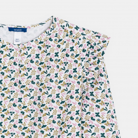 Okaidi Φόρεμα με ζώνη και τυπωμένα σχέδια εμπριμέ για κορίτσια