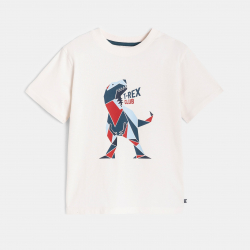 Okaidi T-shirt dinosaure blanc garcon