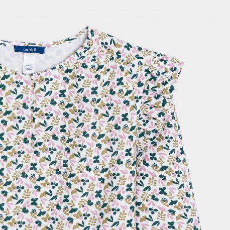 Okaidi Φόρεμα με ζώνη και τυπωμένα σχέδια εμπριμέ για κορίτσια