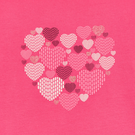 Okaidi Μπλούζα μακρυμάνικη με σχέδιο καρδιάς, ροζ για κορίτσια