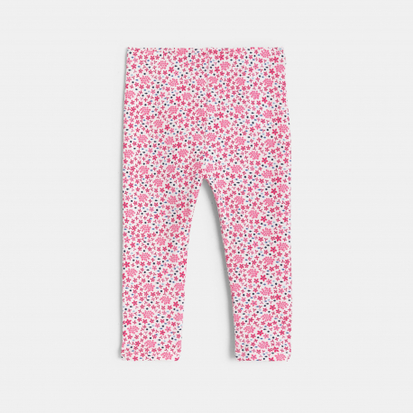 Obaibi Legging rose motif fleuri bebe fille