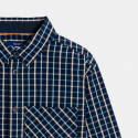 Okaidi Πουκάμισο καρό σε ναυτικό μπλε για αγόρια