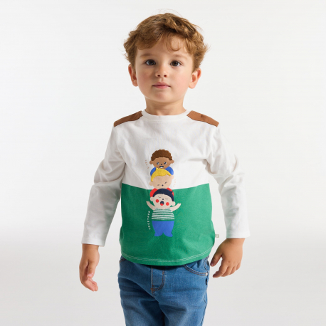 Obaibi Μπλούζα μακρυμάνικη πράσινη, για μωρά αγοράκια