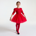 Okaidi Φόρεμα κόκκινο χριστουγεννιάτικο για κορίτσια