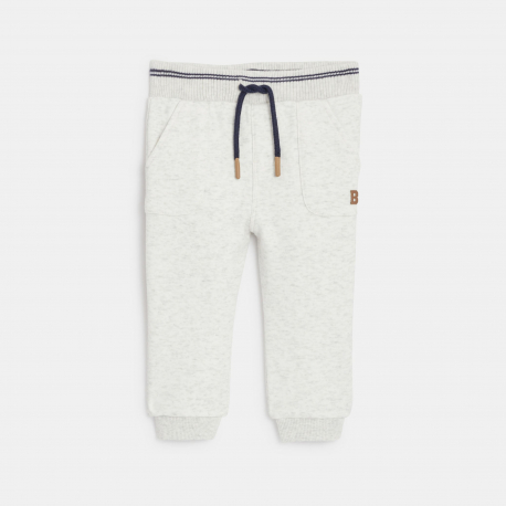 Obaibi Παντελόνι φόρμας από χνουδωτό ύφασμα σε ναυτικό μπλε για μωρά αγοράκια