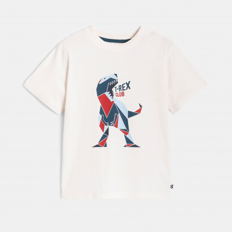 Okaidi T-shirt dinosaure blanc garcon