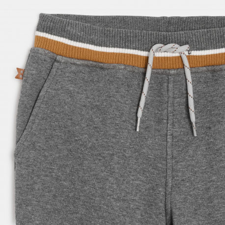 Okaidi Παντελόνι φόρμας από χνουδωτό ύφασμα γκρι για αγόρια