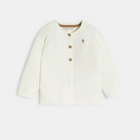 Obaibi Ζακέτα πλεκτή, λευκή, για νεογέννητα, Unisex