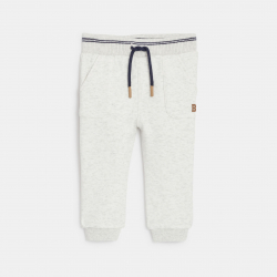 Obaibi Παντελόνι φόρμας από χνουδωτό ύφασμα σε ναυτικό μπλε για μωρά αγοράκια