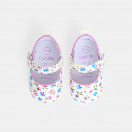 Obaibi Μπαλαρίνες βαμβακερές φλοράλ για μωρά κοριτσάκια