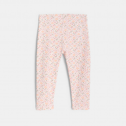 Obaibi Legging orange imprime fleuri bebe fille