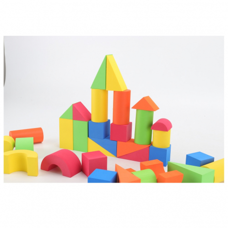 Αφρώδη χρωματιστά τουβλάκια σχημάτων Lazarid 39 τεμάχια