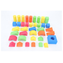 Αφρώδη χρωματιστά τουβλάκια σχημάτων Lazarid 39 τεμάχια